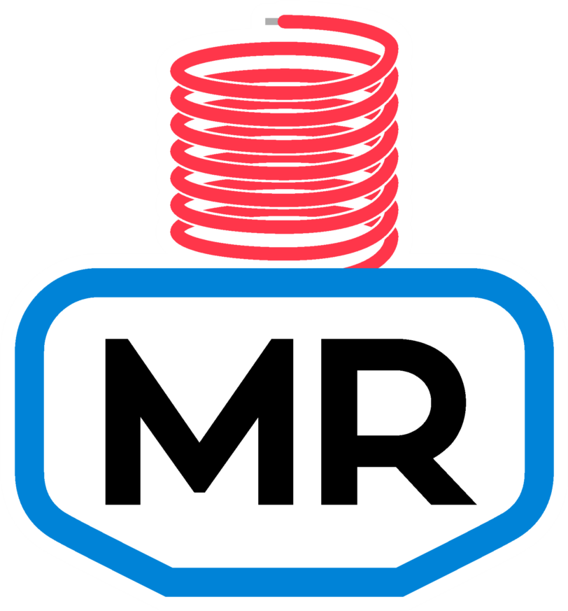 logo venta de suministros de materiales y equipos mr